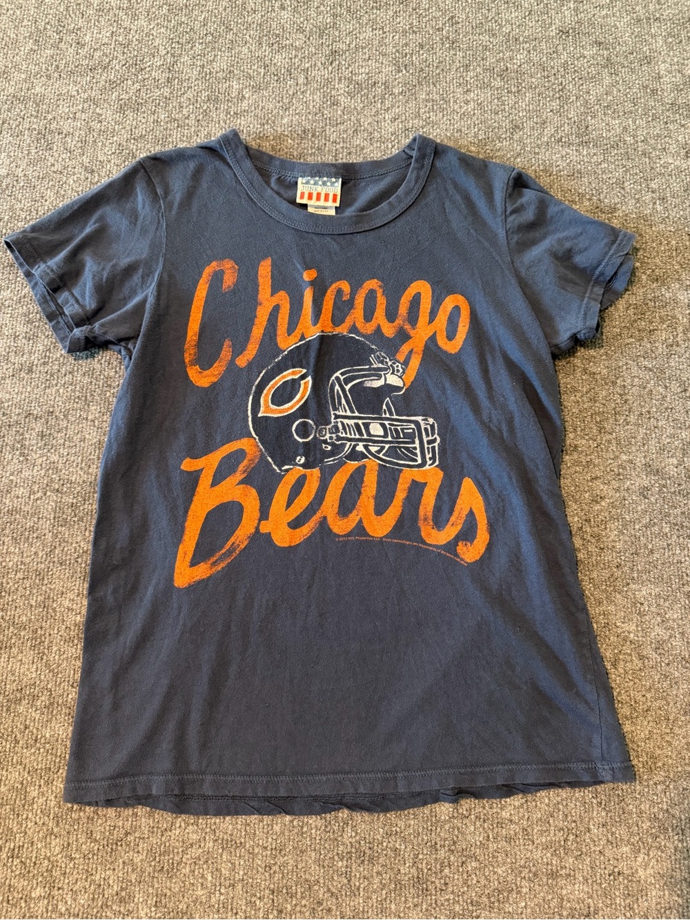 Junk Food Clothing Navy & Orange Chicago Bears Graphic Tee